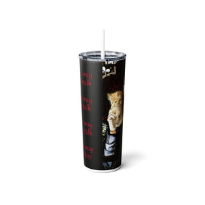 Robert of The Lovecats, Skinny Steel Tumbler with Straw, 20oz