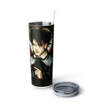 Robert of The Lovecats, Skinny Steel Tumbler with Straw, 20oz