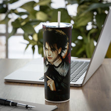Robert of The Lovecats, Skinny Steel Tumbler with Straw, 20oz