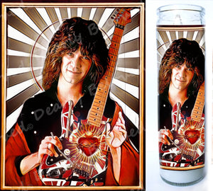 Saint Eddie Van Halen Prayer Candle, Guitar Hero