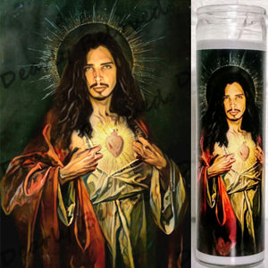 Saint Chris Cornell of the Black Days - 7-Day glass Jar Prayer Candle