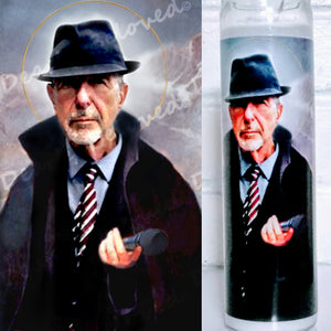 St. Leonard Cohen - 7-Day glass Jar Prayer Candle