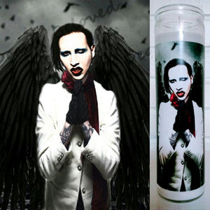 St. Marilyn Manson, - 7-Day glass Jar Prayer Candle