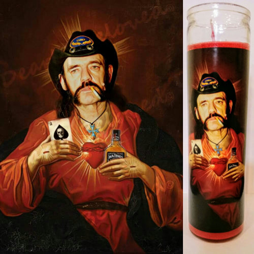 St. Lemmy Kilmister - 7-Day glass Jar Prayer Candle