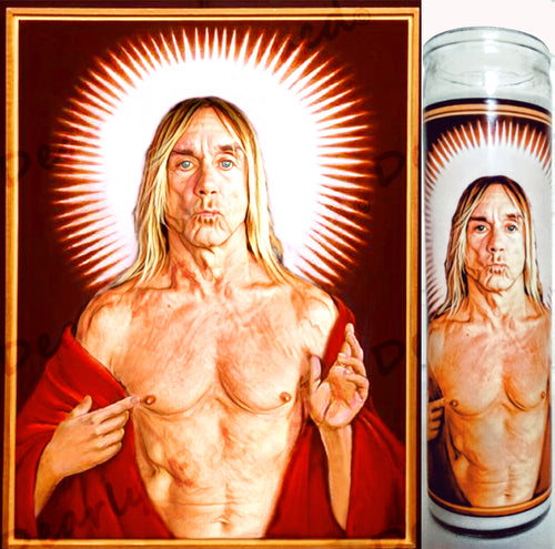 St. Iggy Pop Wild Ones - 7-Day glass Jar Prayer Candle