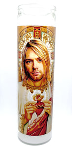 St. Kurt Cobain - 7-Day glass Jar Prayer Candle