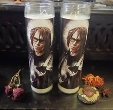 St Mark Lanegan, Prayer Candle, Mark of the Sorrowful, 8" glass jar white wax