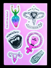 Mind Your Own Uterus Stickers - Glossy, Water-Proof Sticker Sheet