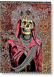 Santa Muerte -Greeting Card, Pink, Our Lady of Death, Friendship, Self-Love
